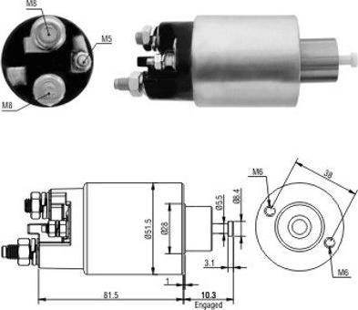 WE PARTS 471480100 - Ievilcējrelejs, Starteris ps1.lv