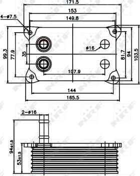 Wilmink Group WG1719894 - Eļļas radiators, Motoreļļa ps1.lv