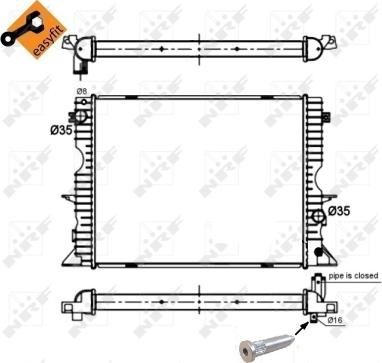 Wilmink Group WG1721573 - Radiators, Motora dzesēšanas sistēma ps1.lv