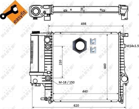 Wilmink Group WG1721386 - Radiators, Motora dzesēšanas sistēma ps1.lv