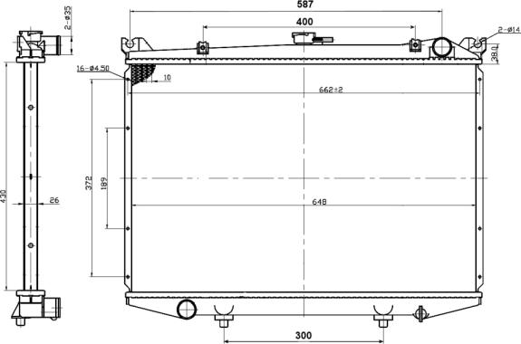 Wilmink Group WG1721231 - Radiators, Motora dzesēšanas sistēma ps1.lv