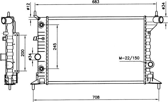 Wilmink Group WG1721704 - Radiators, Motora dzesēšanas sistēma ps1.lv