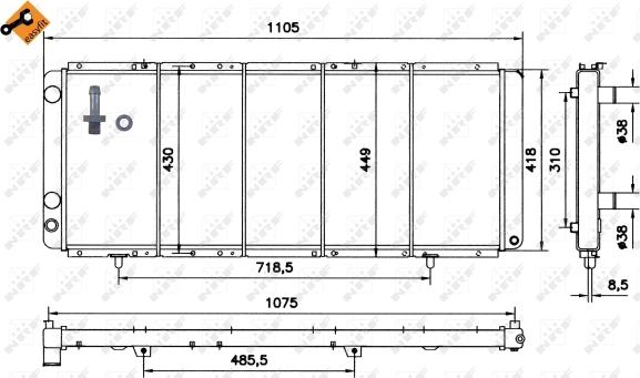 Wilmink Group WG1721777 - Radiators, Motora dzesēšanas sistēma ps1.lv