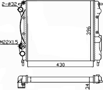 Wilmink Group WG1723571 - Radiators, Motora dzesēšanas sistēma ps1.lv