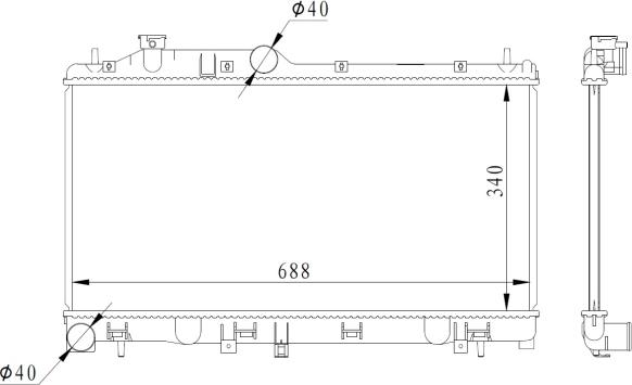 Wilmink Group WG1723643 - Radiators, Motora dzesēšanas sistēma ps1.lv