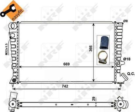 Wilmink Group WG1723134 - Radiators, Motora dzesēšanas sistēma ps1.lv