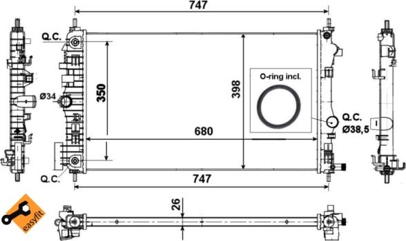 Wilmink Group WG1722593 - Radiators, Motora dzesēšanas sistēma ps1.lv