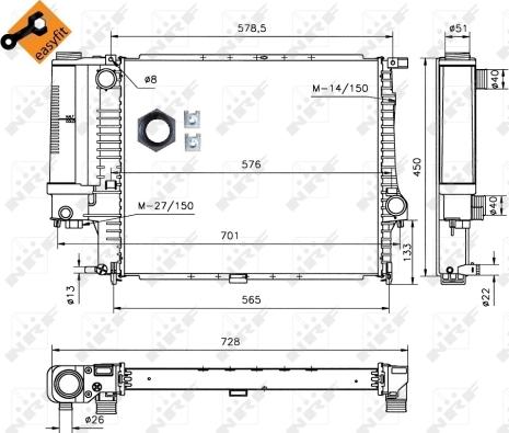 Wilmink Group WG1722656 - Radiators, Motora dzesēšanas sistēma ps1.lv