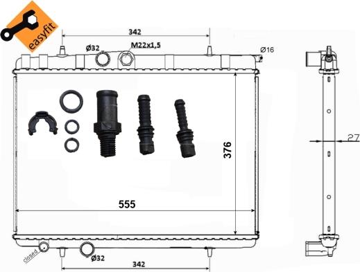 Wilmink Group WG1722056 - Radiators, Motora dzesēšanas sistēma ps1.lv