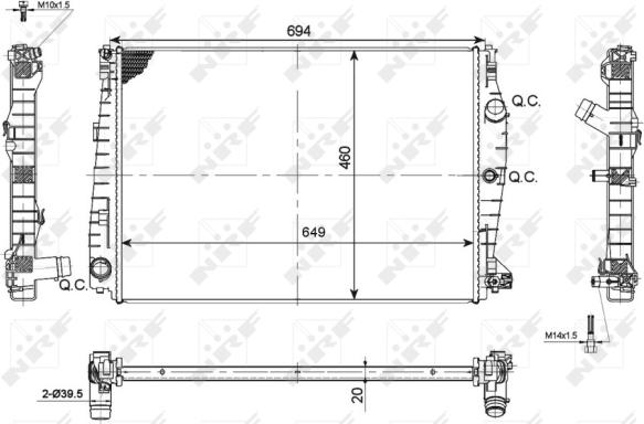 Wilmink Group WG1722050 - Radiators, Motora dzesēšanas sistēma ps1.lv