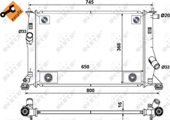 Wilmink Group WG1722344 - Radiators, Motora dzesēšanas sistēma ps1.lv