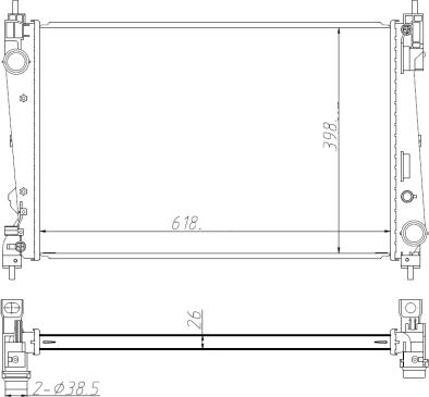 Wilmink Group WG2162175 - Radiators, Motora dzesēšanas sistēma ps1.lv