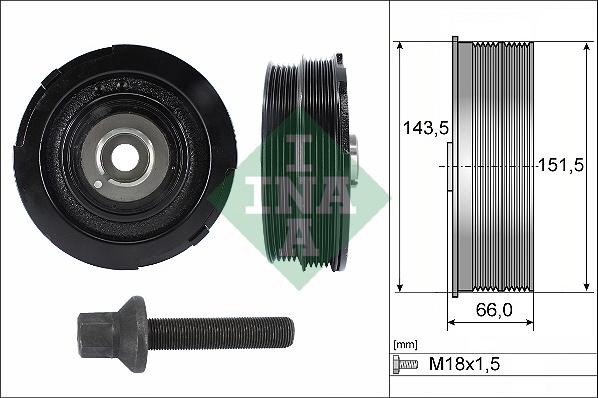 Wilmink Group WG2167132 - Piedziņas skriemelis, Kloķvārpsta ps1.lv