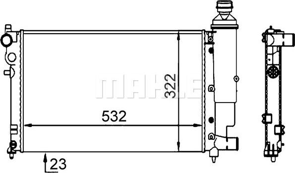 Wilmink Group WG2184128 - Radiators, Motora dzesēšanas sistēma ps1.lv