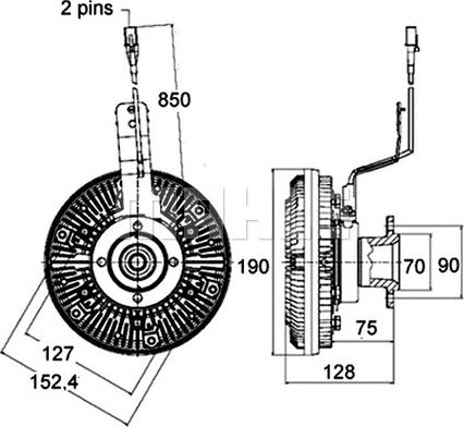 Wilmink Group WG2180293 - Sajūgs, Radiatora ventilators ps1.lv