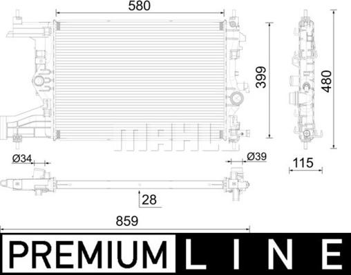 Wilmink Group WG2183116 - Radiators, Motora dzesēšanas sistēma ps1.lv