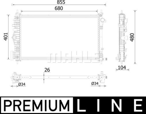 Wilmink Group WG2183187 - Radiators, Motora dzesēšanas sistēma ps1.lv