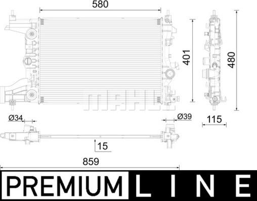 Wilmink Group WG2183126 - Radiators, Motora dzesēšanas sistēma ps1.lv