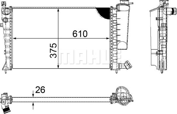 Wilmink Group WG2183173 - Radiators, Motora dzesēšanas sistēma ps1.lv