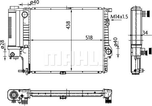 Wilmink Group WG2183345 - Radiators, Motora dzesēšanas sistēma ps1.lv