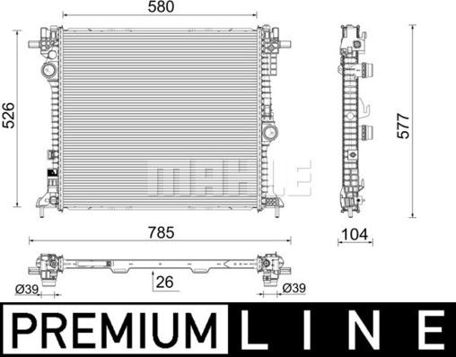 Wilmink Group WG2183360 - Radiators, Motora dzesēšanas sistēma ps1.lv