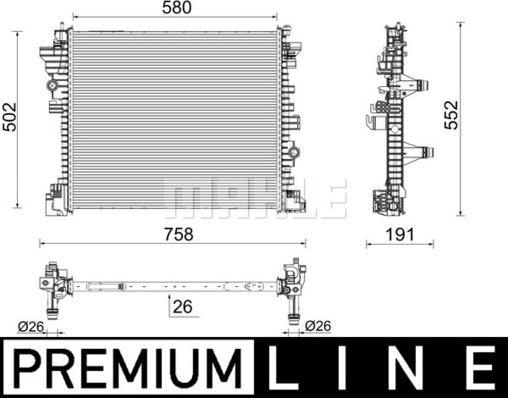 Wilmink Group WG2183372 - Radiators, Motora dzesēšanas sistēma ps1.lv