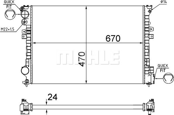 Wilmink Group WG2183787 - Radiators, Motora dzesēšanas sistēma ps1.lv