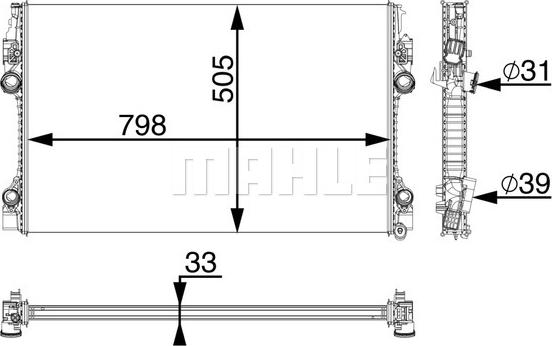 Wilmink Group WG2182405 - Radiators, Motora dzesēšanas sistēma ps1.lv