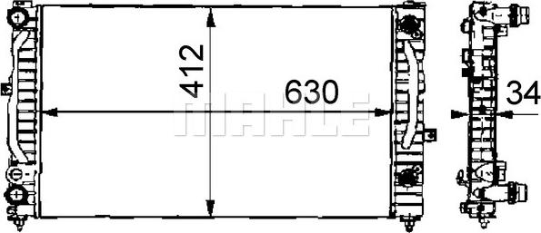 Wilmink Group WG2182528 - Radiators, Motora dzesēšanas sistēma ps1.lv