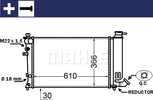 Wilmink Group WG2182626 - Radiators, Motora dzesēšanas sistēma ps1.lv