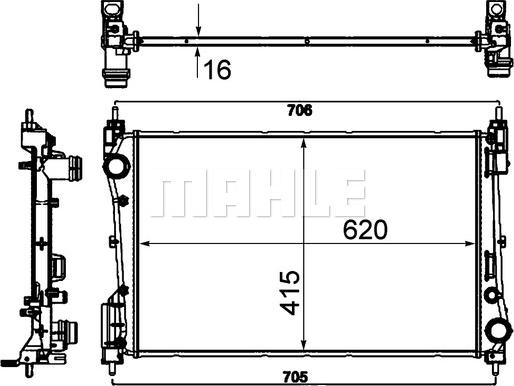 Wilmink Group WG2182877 - Radiators, Motora dzesēšanas sistēma ps1.lv