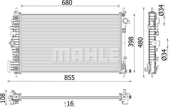 Wilmink Group WG2204739 - Radiators, Motora dzesēšanas sistēma ps1.lv