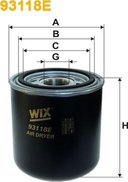 WIX Filters 93118E - Gaisa sausinātāja patrona, Gaisa kompresors ps1.lv