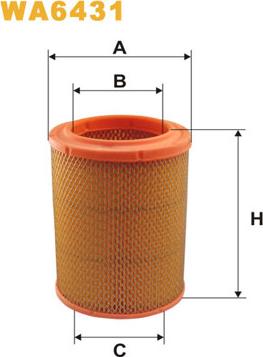 WIX Filters WA6431 - Gaisa filtrs ps1.lv