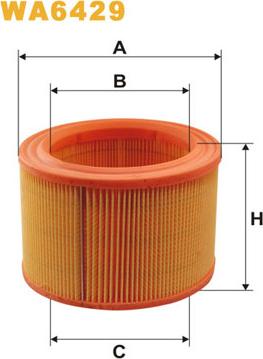 WIX Filters WA6429 - Gaisa filtrs ps1.lv