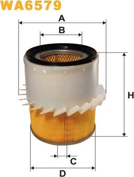 WIX Filters WA6579 - Gaisa filtrs ps1.lv