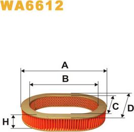 WIX Filters WA6612 - Gaisa filtrs ps1.lv