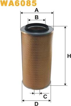 WIX Filters WA6085 - Gaisa filtrs ps1.lv