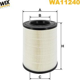 WIX Filters WA11240 - Gaisa filtrs ps1.lv