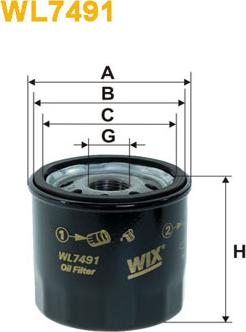 WIX Filters WL7491 - Eļļas filtrs ps1.lv