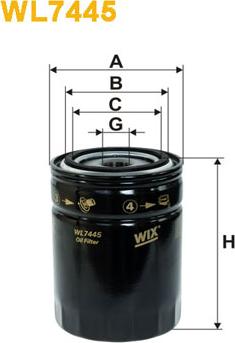 WIX Filters WL7445 - Eļļas filtrs ps1.lv