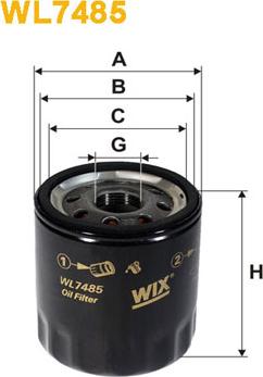 WIX Filters WL7485 - Eļļas filtrs ps1.lv