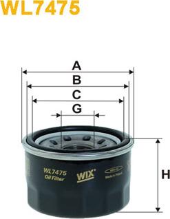 WIX Filters WL7475 - Eļļas filtrs ps1.lv