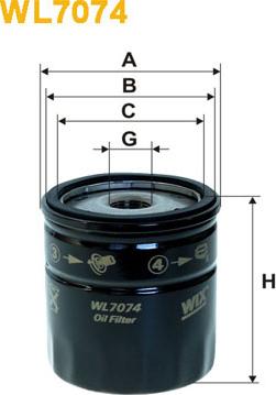 WIX Filters WL7074 - Eļļas filtrs ps1.lv