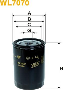 WIX Filters WL7070 - Eļļas filtrs ps1.lv