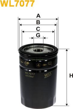 WIX Filters WL7077 - Eļļas filtrs ps1.lv