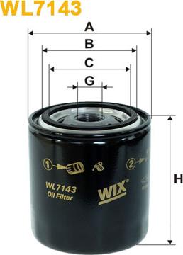 WIX Filters WL7143 - Eļļas filtrs ps1.lv