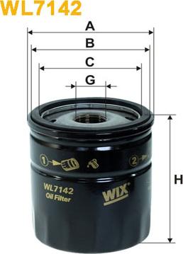 WIX Filters WL7142 - Eļļas filtrs ps1.lv