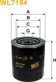 WIX Filters WL7154 - Eļļas filtrs ps1.lv