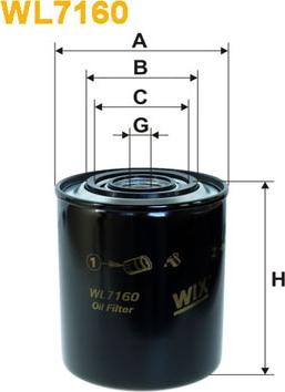 WIX Filters WL7160 - Eļļas filtrs ps1.lv